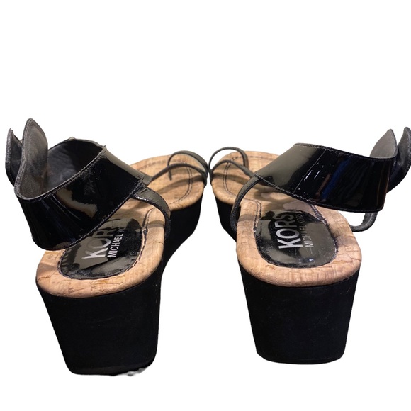 Michael Kors Black Patent Leather Sandals - Picture 3 of 6